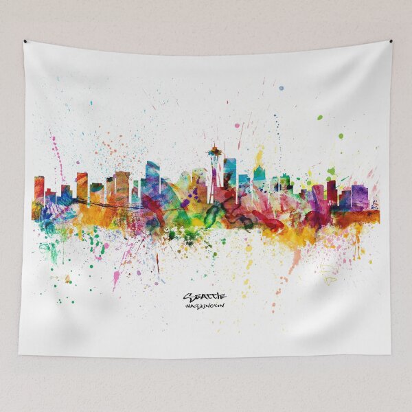 Item preview, Seattle Washington Skyline designed and sold by ArtPrints.