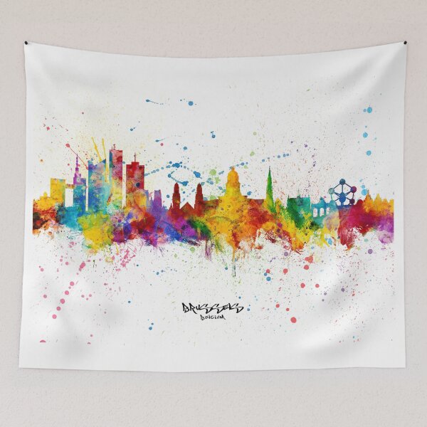 Item preview, Brussels Belgium Skyline designed and sold by ArtPrints.