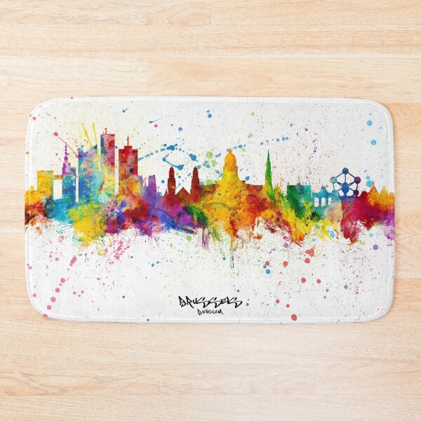 Item preview, Brussels Belgium Skyline designed and sold by ArtPrints.