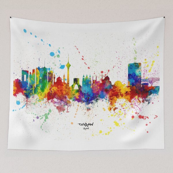 Item preview, Tehran Iran Skyline designed and sold by ArtPrints.