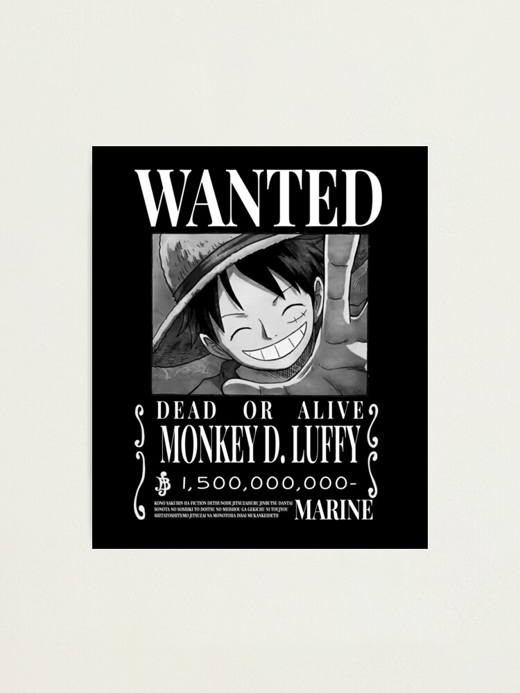 One Piece Monkey D Ruffy Wanted Poster Design For Shirts Phone