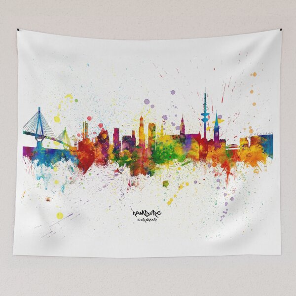 Item preview, Hamburg Germany Skyline designed and sold by ArtPrints.