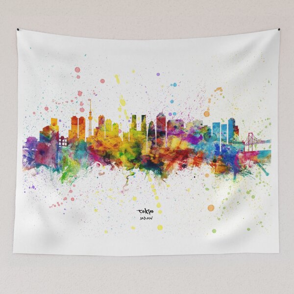 Artikelvorschau, Tokyo Japan Skyline entworfen und verkauft von ArtPrints.