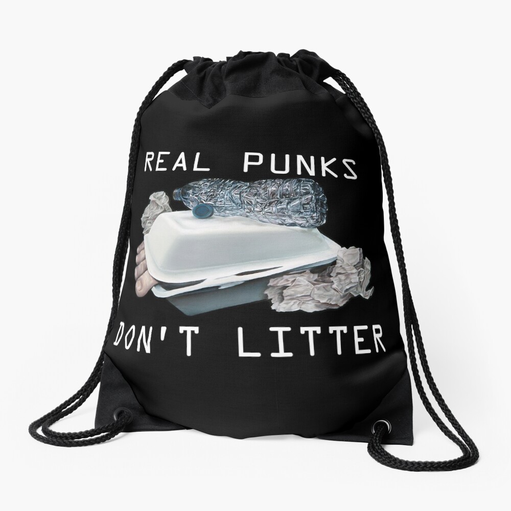 Dystopian Detritals (Oil painting) Drawstring Bag