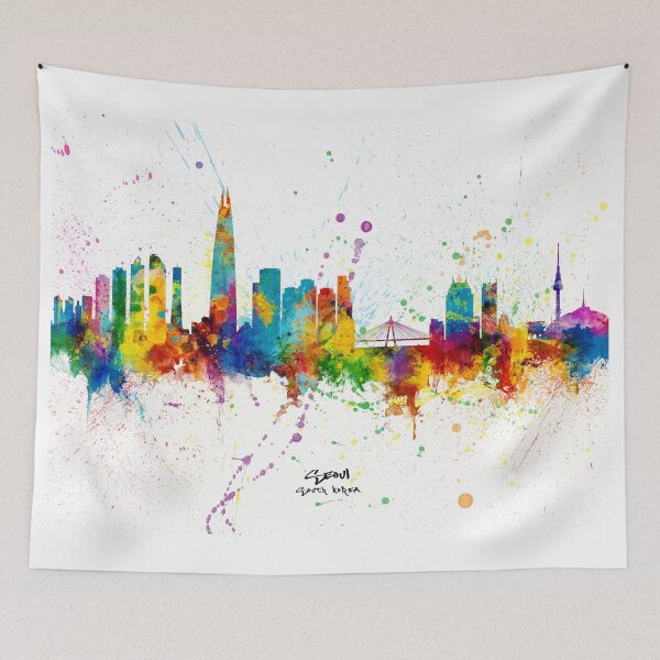 Item preview, Seoul Skyline South Korea designed and sold by ArtPrints.
