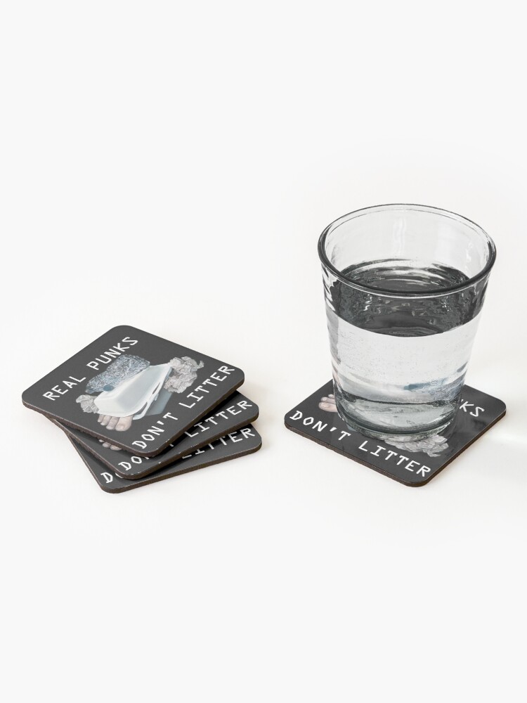 Alternate view of Dystopian Detritals (Oil painting) Coasters (Set of 4)