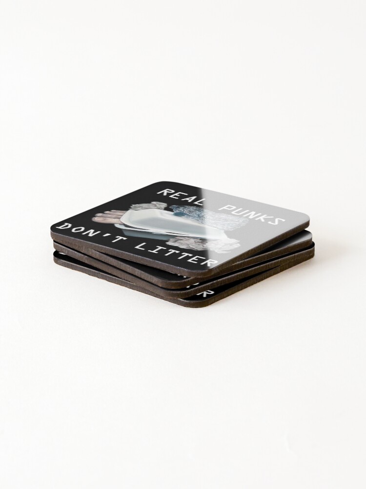 Alternate view of Dystopian Detritals (Oil painting) Coasters (Set of 4)
