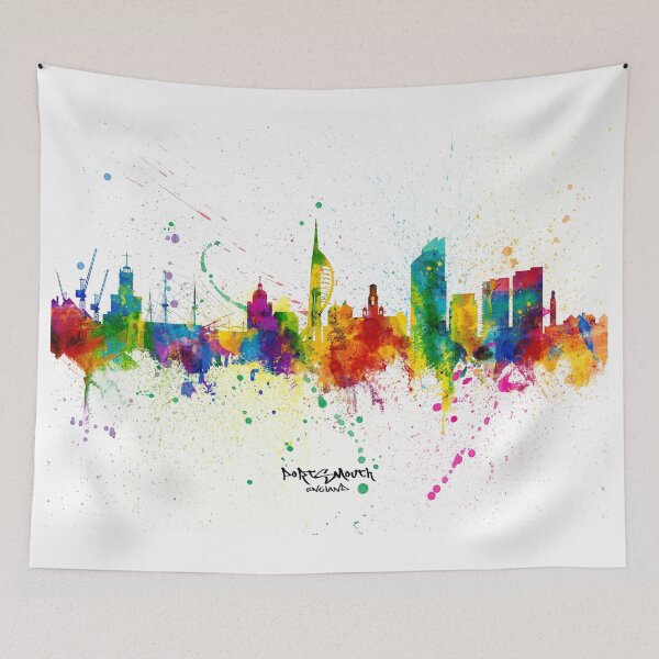 Item preview, Portsmouth England Skyline designed and sold by ArtPrints.