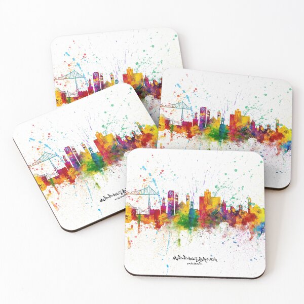 Item preview, Middlesbrough England Skyline designed and sold by ArtPrints.