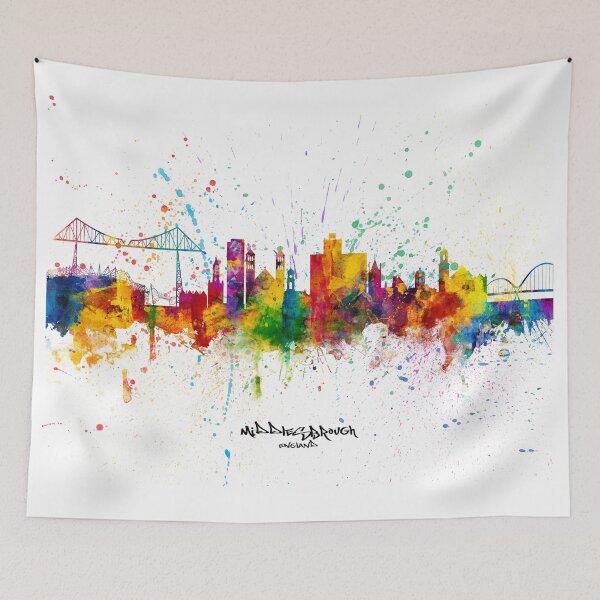 Item preview, Middlesbrough England Skyline designed and sold by ArtPrints.