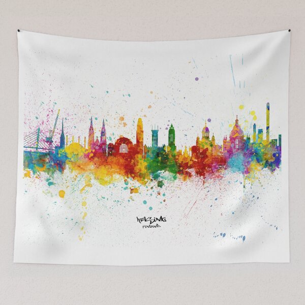 Artikelvorschau, Helsinki Finland Skyline entworfen und verkauft von ArtPrints.