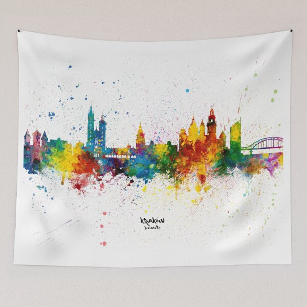 Item preview, Krakow Poland Skyline designed and sold by ArtPrints.