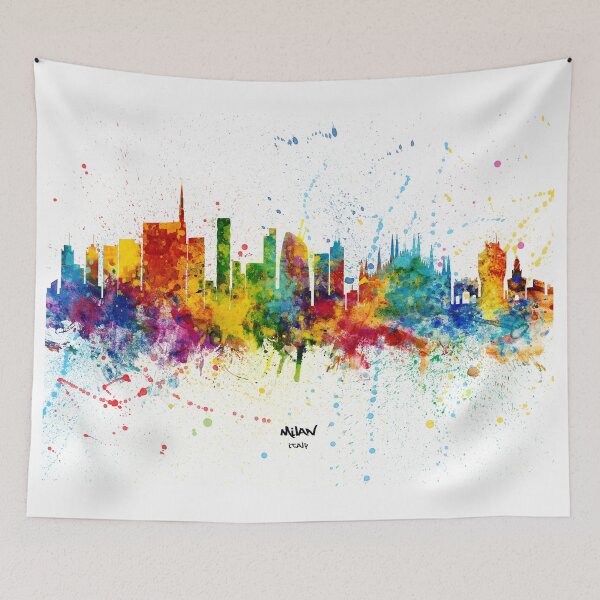 Item preview, Milan Italy Skyline designed and sold by ArtPrints.