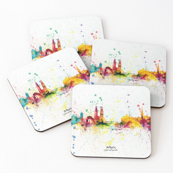 Item preview, Zurich Switzerland Skyline designed and sold by ArtPrints.