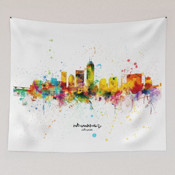 Aperçu de l'œuvre Indianapolis Indiana Skyline créée et vendue par ArtPrints.