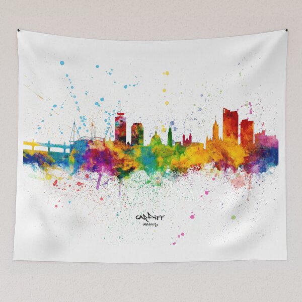 Item preview, Cardiff Wales Skyline designed and sold by ArtPrints.
