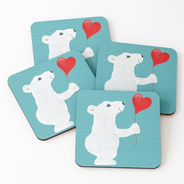 Item preview, Polar bear with heart balloon designed and sold by DSIGN4YOU.