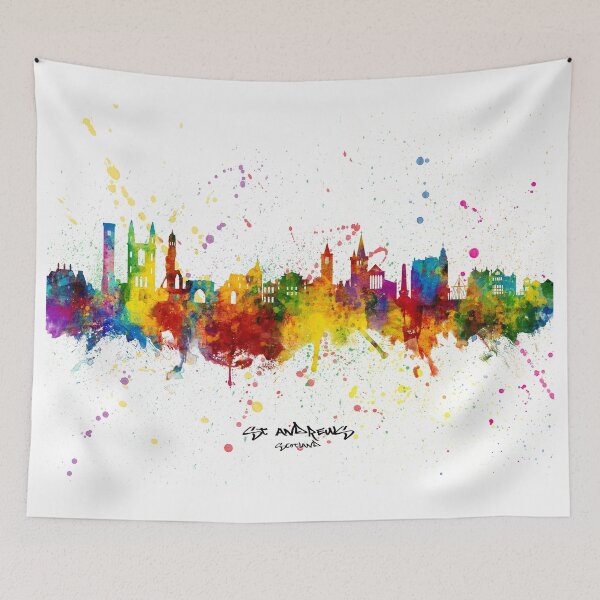 Item preview, St Andrews Scotland Skyline designed and sold by ArtPrints.