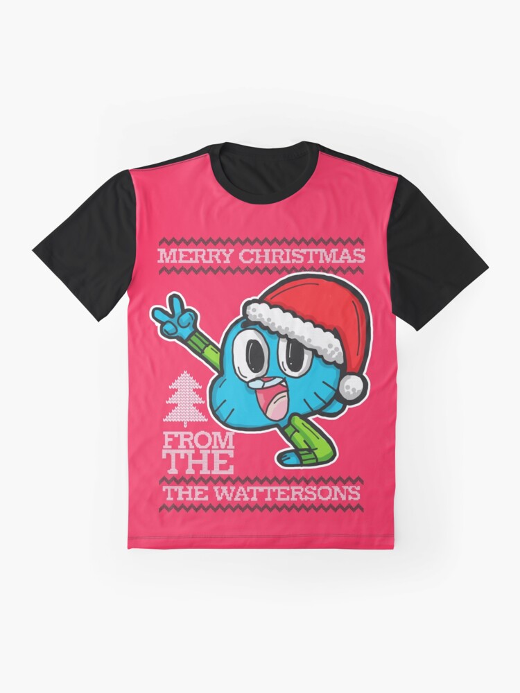 Alternate view of Gumball Watterson from The Amazing World of Gumball™ Ugly Christmas Design! Graphic T-Shirt