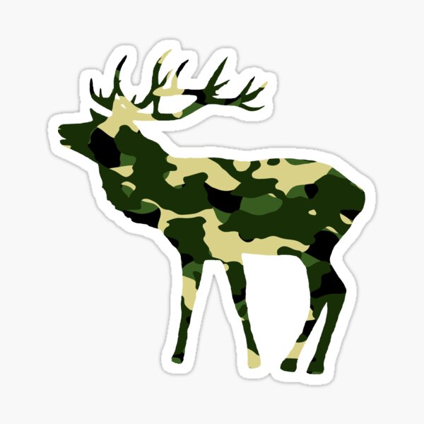 Hirsch in Tarnfarbe Sticker
