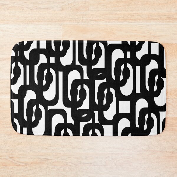 Item preview, Mid-Century Modern Loop Pattern in Black and White designed and sold by kierkegaard.