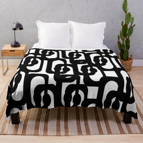 Item preview, Mid-Century Modern Loop Pattern in Black and White designed and sold by kierkegaard.