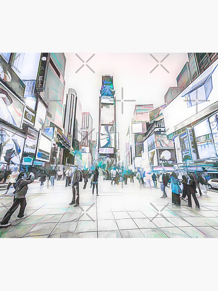 Times Square Sparkle (colour sketch) by RayW