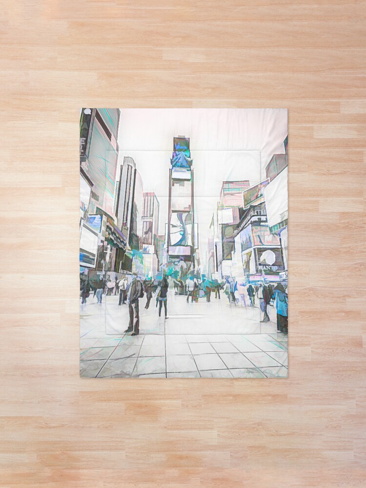 Alternate view of Times Square Sparkle (colour sketch) Comforter