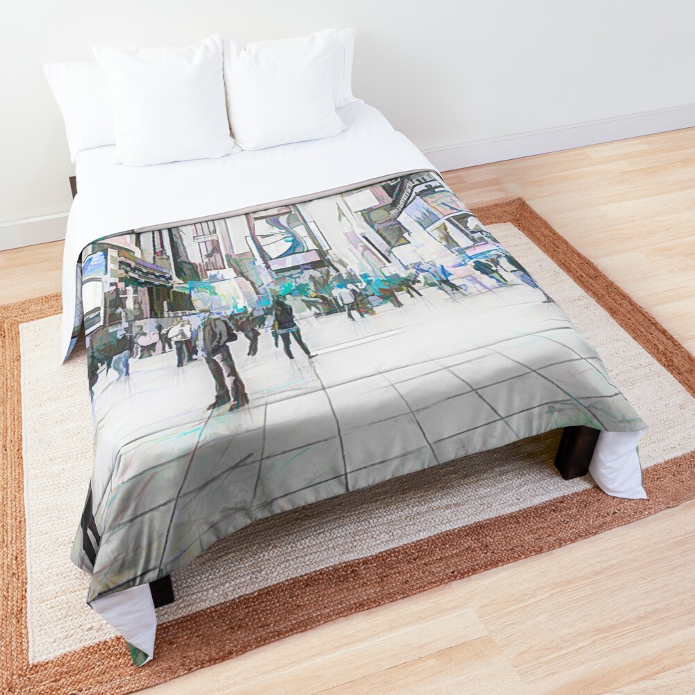 Times Square Sparkle (colour sketch) Comforter