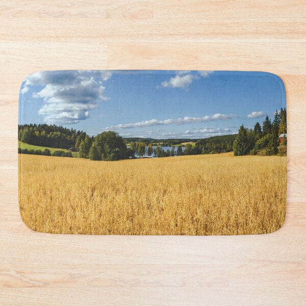 Item preview, Finnish countryside panorama with oatfield and lake designed and sold by Jukka Heilimo.