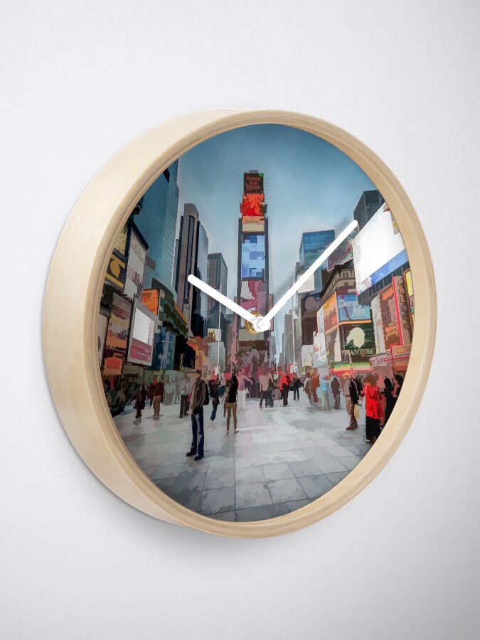 Alternate view of Times Square Sparkle (light pastel) Clock