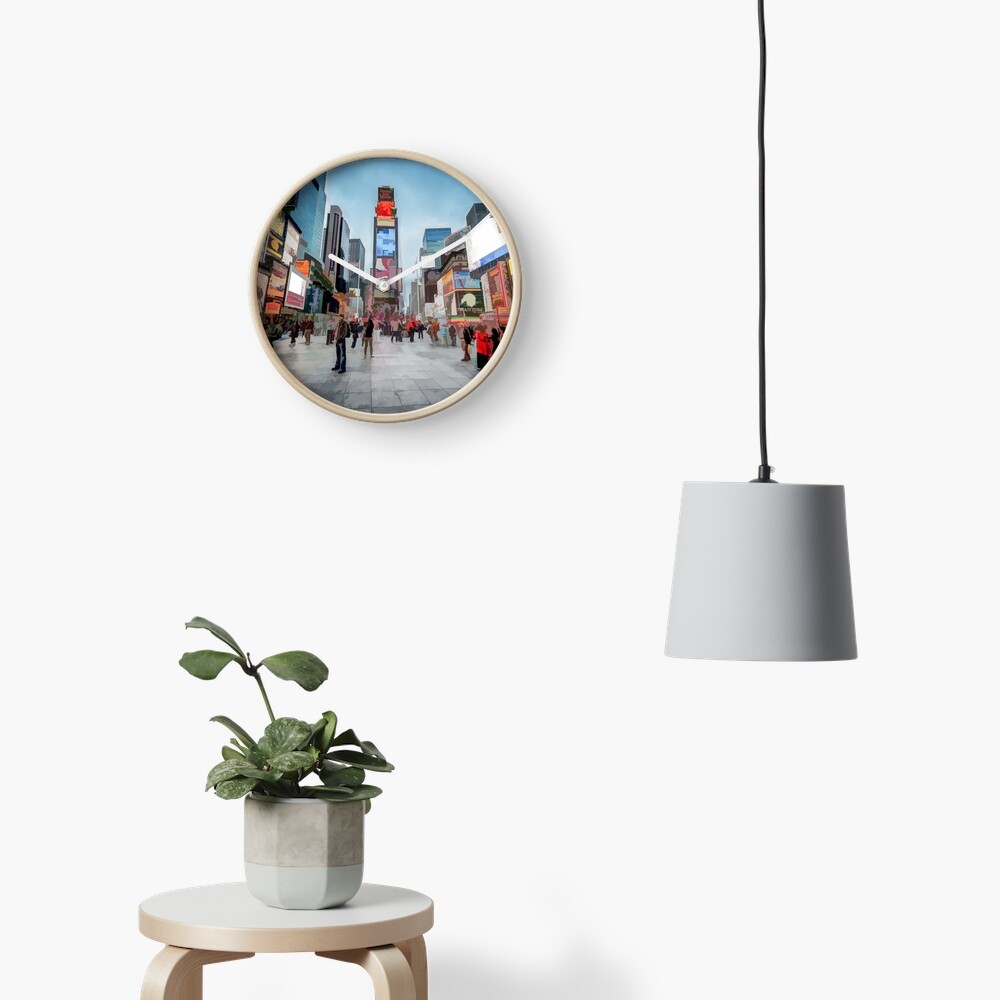 Times Square Sparkle (light pastel) Clock