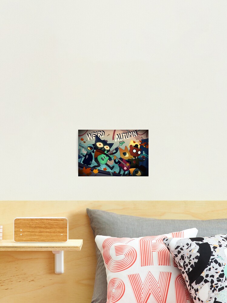 Thumbnail 1 of 3, Photographic Print, Night in the woods weird autumn poster HD designed and sold by Forster31337.