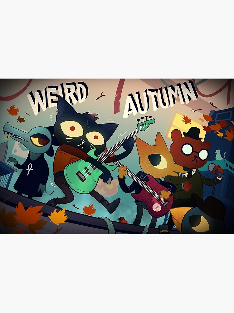 Thumbnail 3 of 3, Photographic Print, Night in the woods weird autumn poster HD designed and sold by Forster31337.