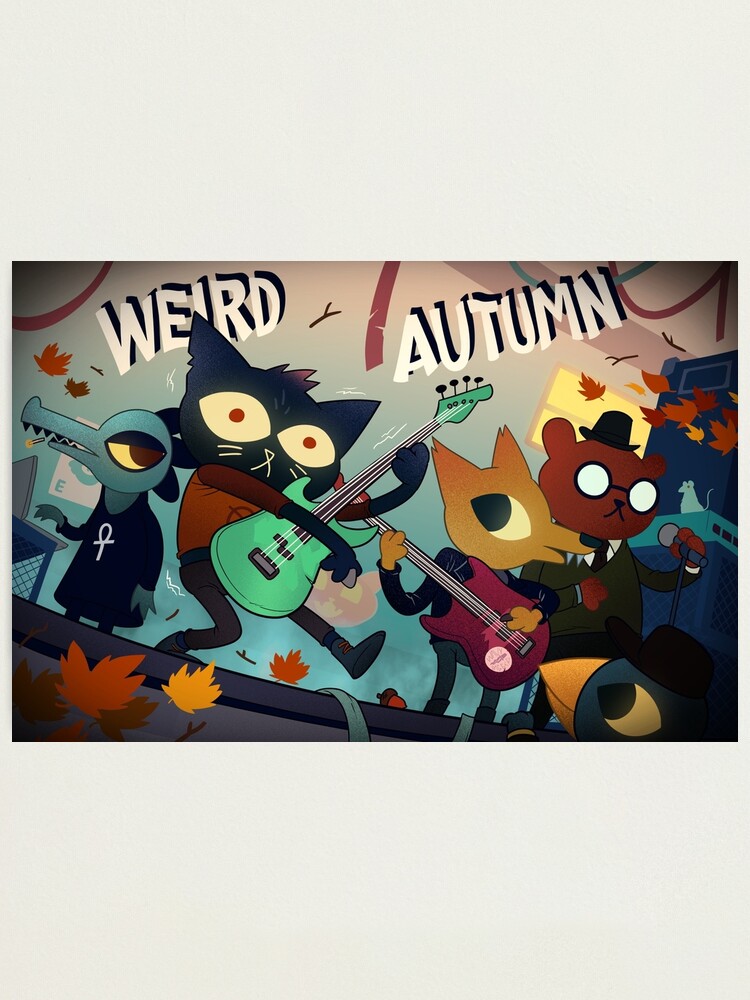 Thumbnail 2 of 3, Photographic Print, Night in the woods weird autumn poster HD designed and sold by Forster31337.