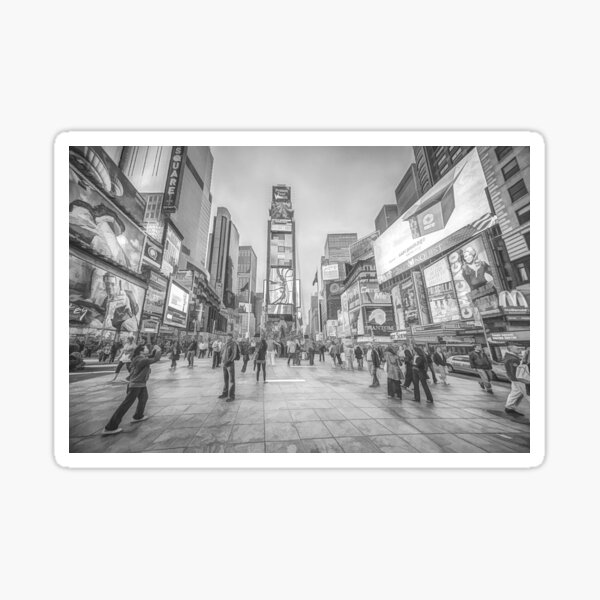 Times Square Sparkle (pencil sketch) Sticker
