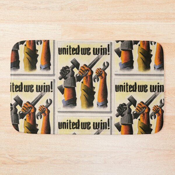 Item preview, United we win! - Vintage mechanics poster designed and sold by Vintage Designs +.