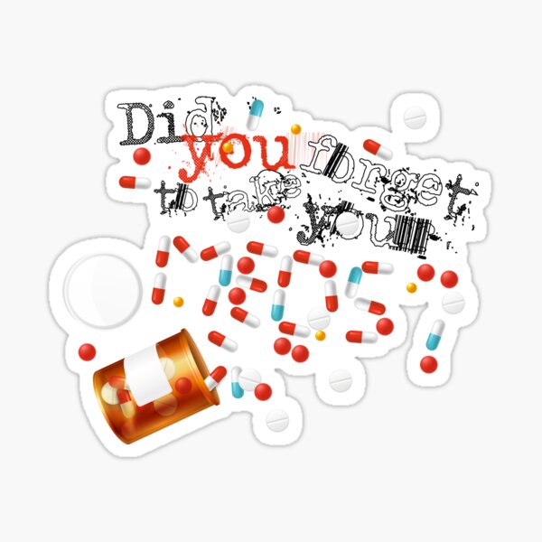 Meds and pills for dark Sticker