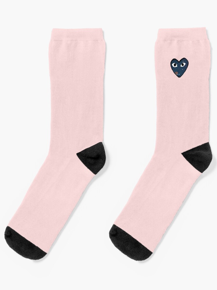 cdg heart socks