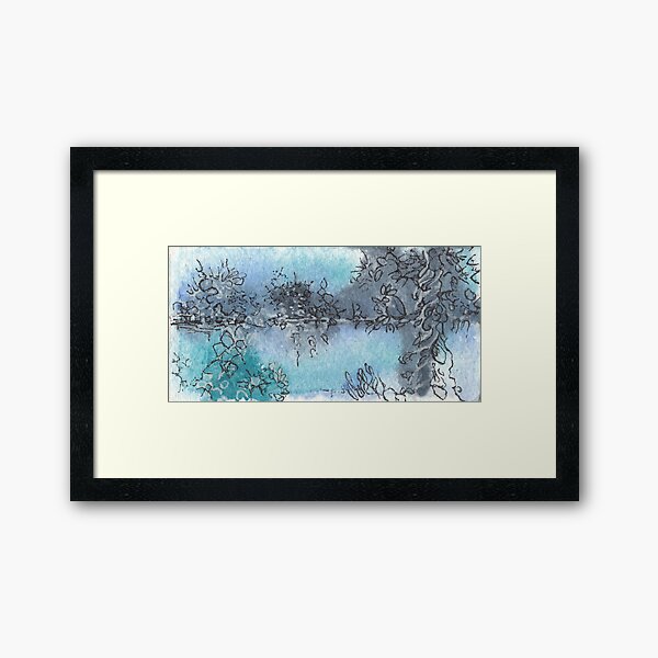 Aquarell, Bay of Islands, Neuseeland Gerahmter Kunstdruck
