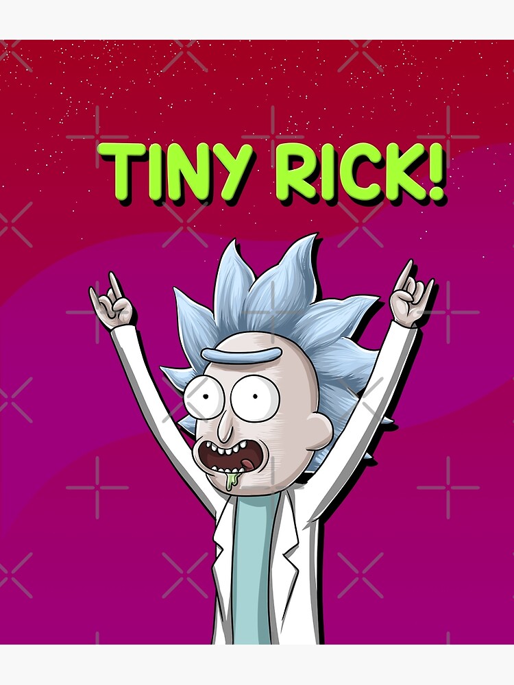 Tiny Rick Poster By Simplet S Redbubble