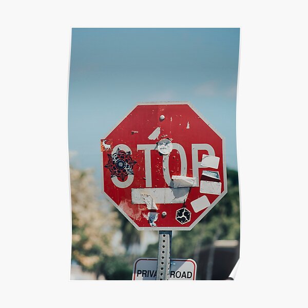 Poster Stoppschild Redbubble