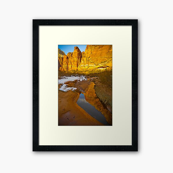 Zion Canyon Near Big Bend Framed Art Print