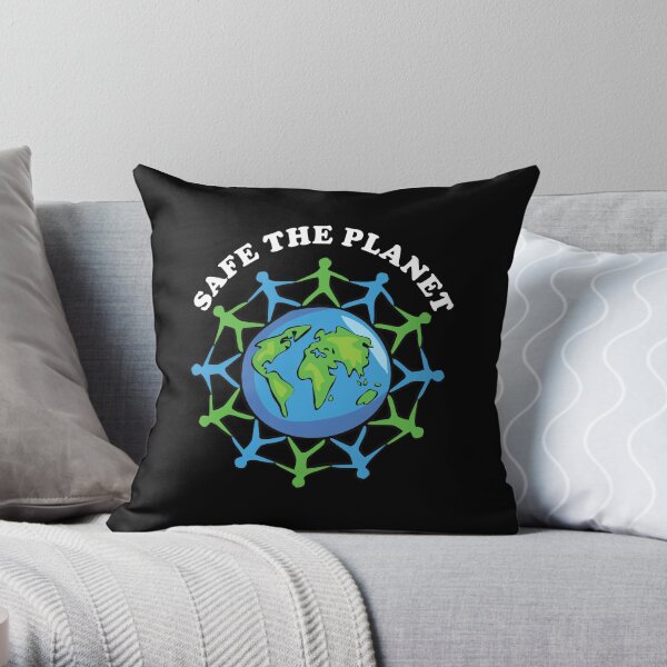 Safe the planet Fridays for future Throw Pillow