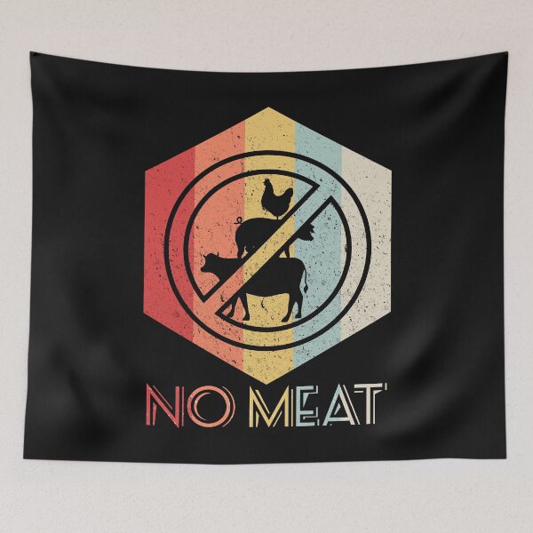 Item preview, Eat no meat meatless live vegetarian or vegan gift designed and sold by NeXore.