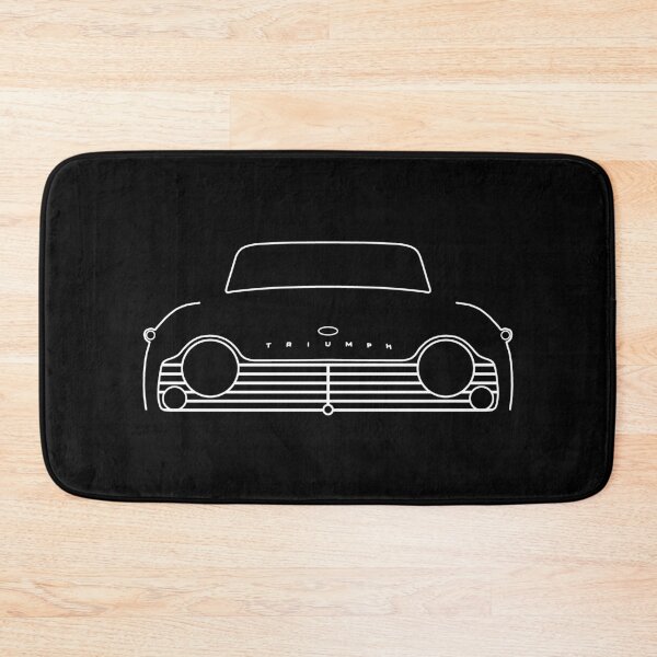 Item preview, Triumph TR4A classic car white outline graphic designed and sold by soitwouldseem.