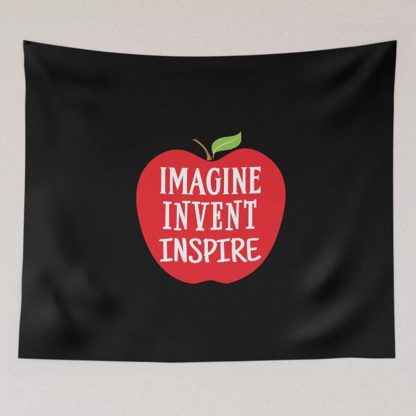 Item preview, 'Imagine Invent Inspire' (Black) designed and sold by The Button Gal.