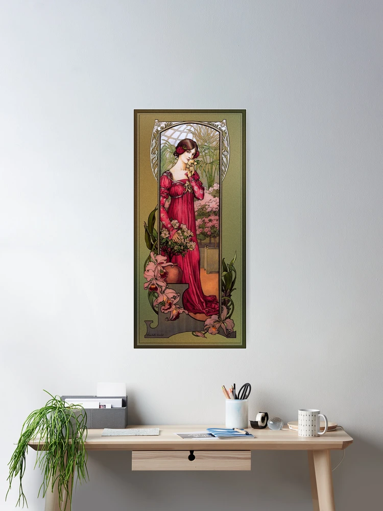 Flowers Of Gardens c1900 by French Painter Élisabeth Sonrel (1874 - 1953) Wall Poster