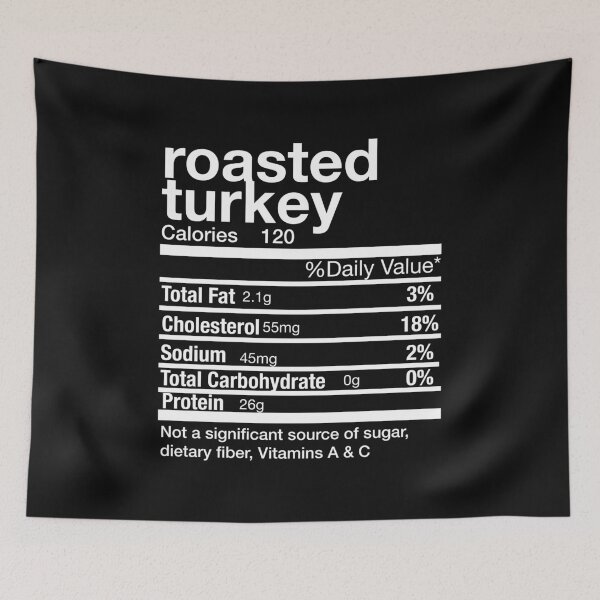 Item preview, Roasted Turkey Nutrition Facts Label Matching Family Thanksgiving Christmas Holiday designed and sold by Leslie Smith.