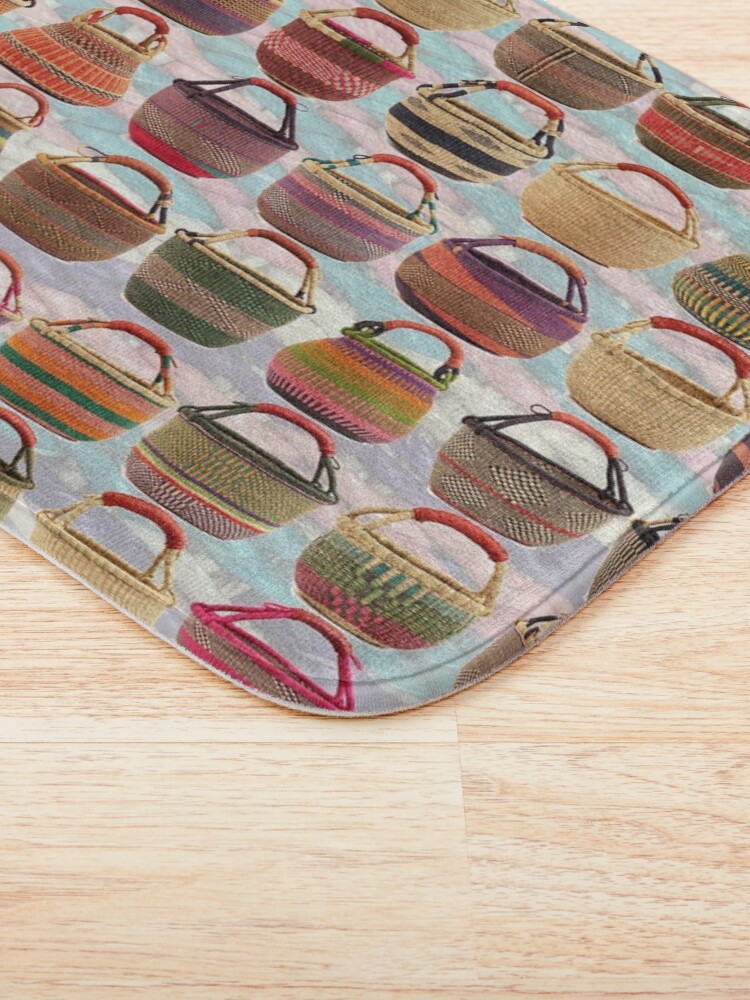 "Ghana Baskets" Bath Mat by MontageMadness Redbubble